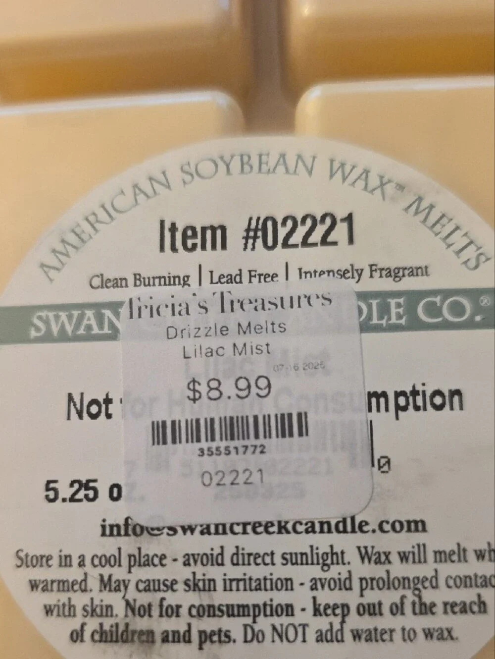 Swan Creek Candle Co drizzle melts